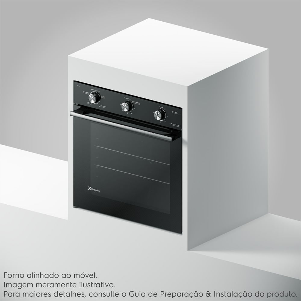 Forno de Embutir Elétrico Electrolux 80L Efficient com PerfectCook (OE8EL) 220V