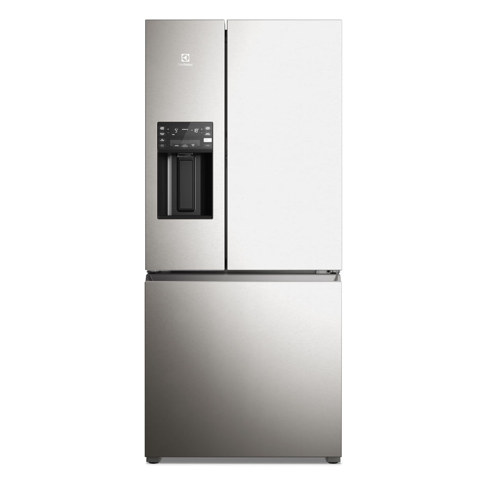 Geladeira Electrolux Frost Free Inverter 540L Dispenser Água e Gelo 3 Portas Cor Inox Look (IM8IS) 127V