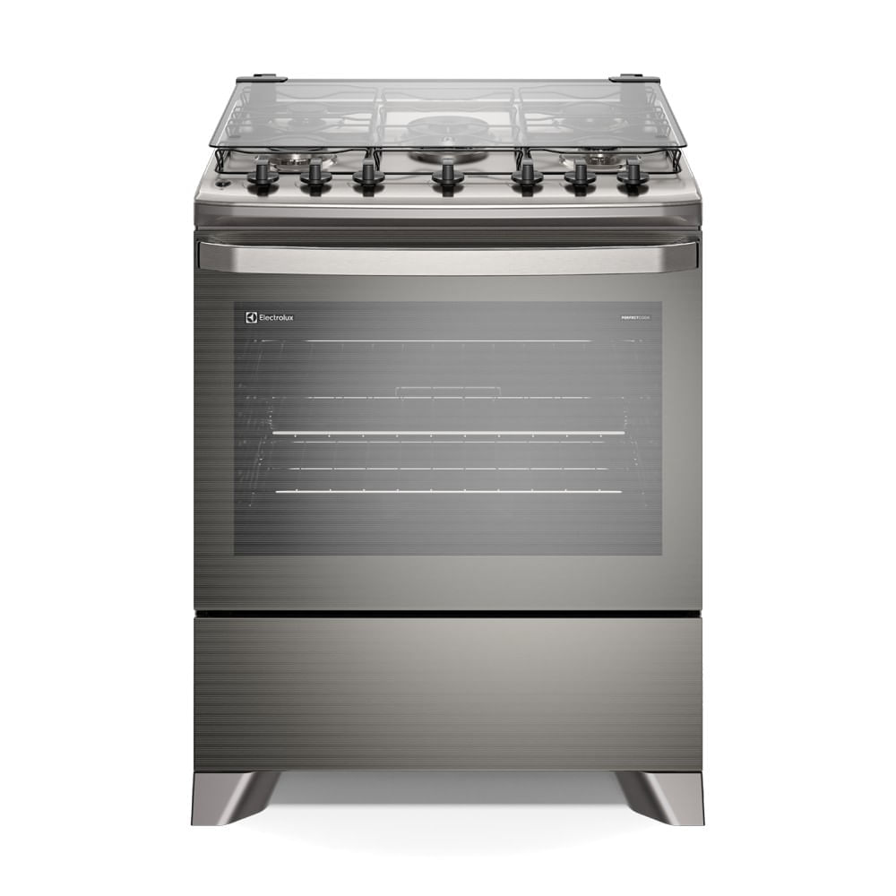 Fogão 5 bocas Electrolux Cinza Experience com Mesa Inox, Timer e Tripla Chama (FE5TC) Bivolt