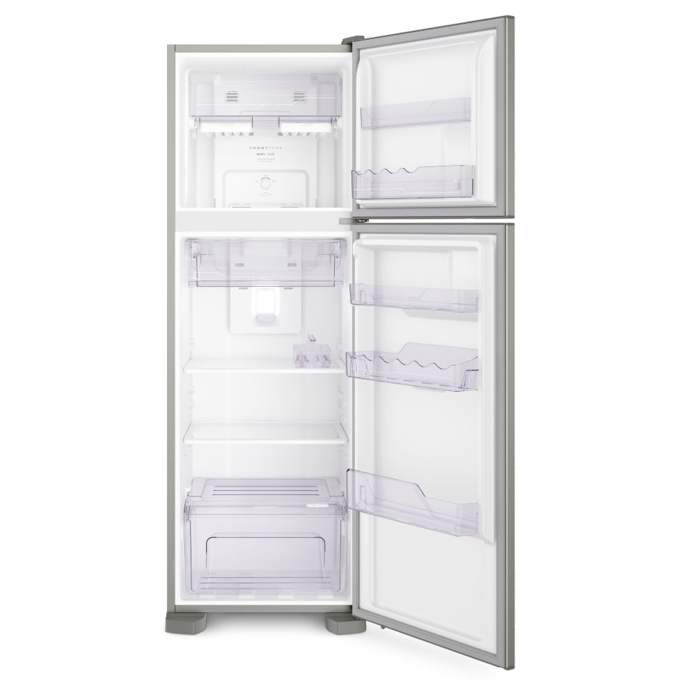 Geladeira Electrolux Frost Free 371L Turbo Congelamento Duplex Cor Inox (DFX41) 127V
