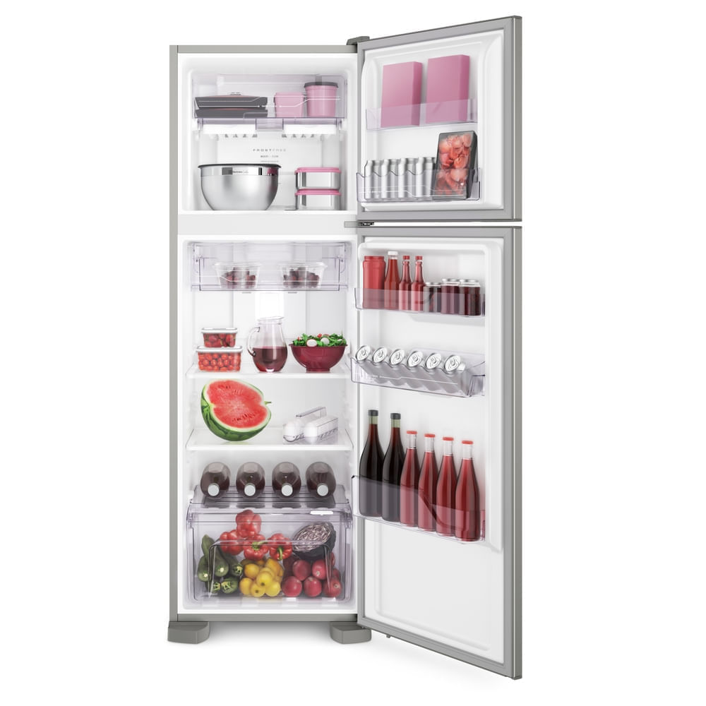 Geladeira Electrolux Frost Free 371L Turbo Congelamento Duplex Cor Inox (DFX41) 127V