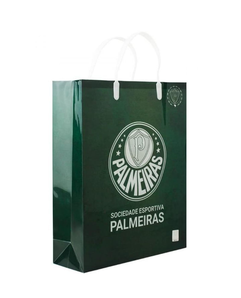 Sacola Para Presentes Verde Palmeiras 33x27cm Oficial