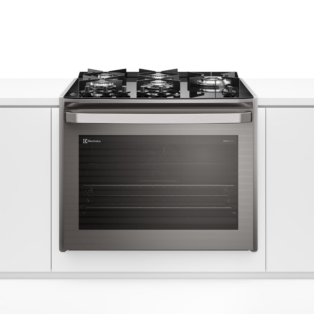 Fogão de Embutir 5 bocas Electrolux Cinza Experience Mesa de Vidro e Grill (FE5EC) 127V