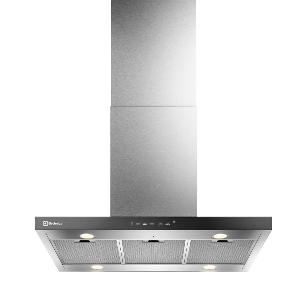 Coifa de Ilha Electrolux 90cm Inox Experience com Inteligência Artificial e Alto Poder Sucção (CE9IF) 127V