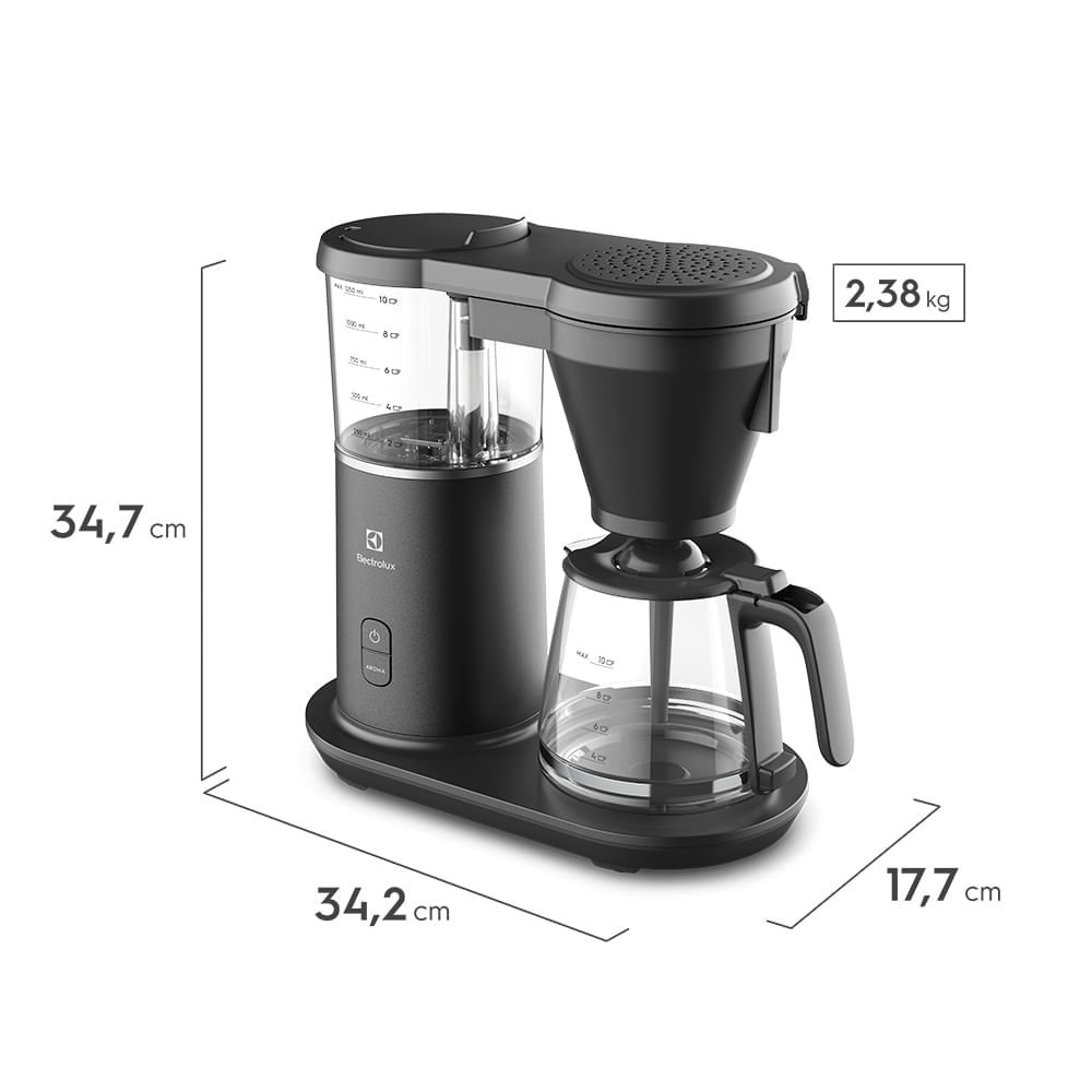 Cafeteira Elétrica Electrolux Automática 31 Xicaras Expert com Tecnologia PerfectSense Preta (CMP70) 220V