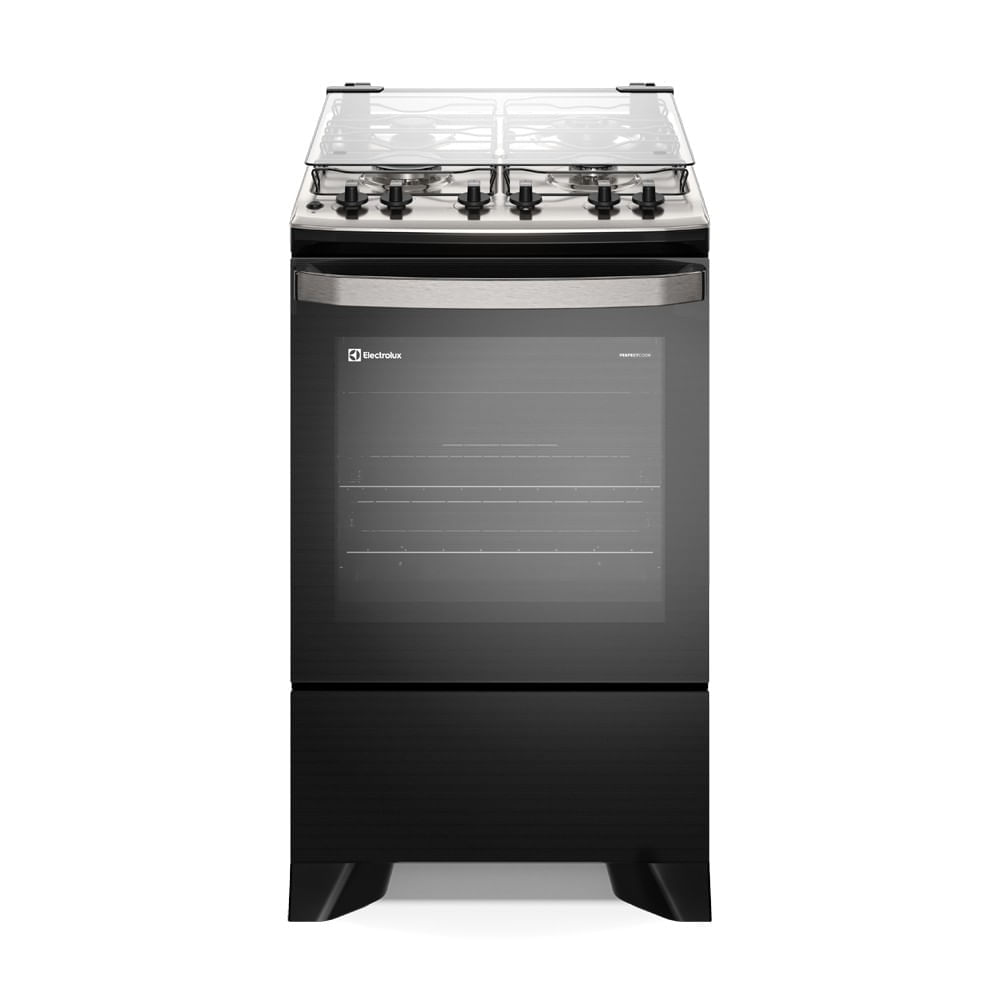 Fogão 4 bocas Electrolux Preto Experience com Mesa Inox, Timer e Tripla Chama (FE4TP)