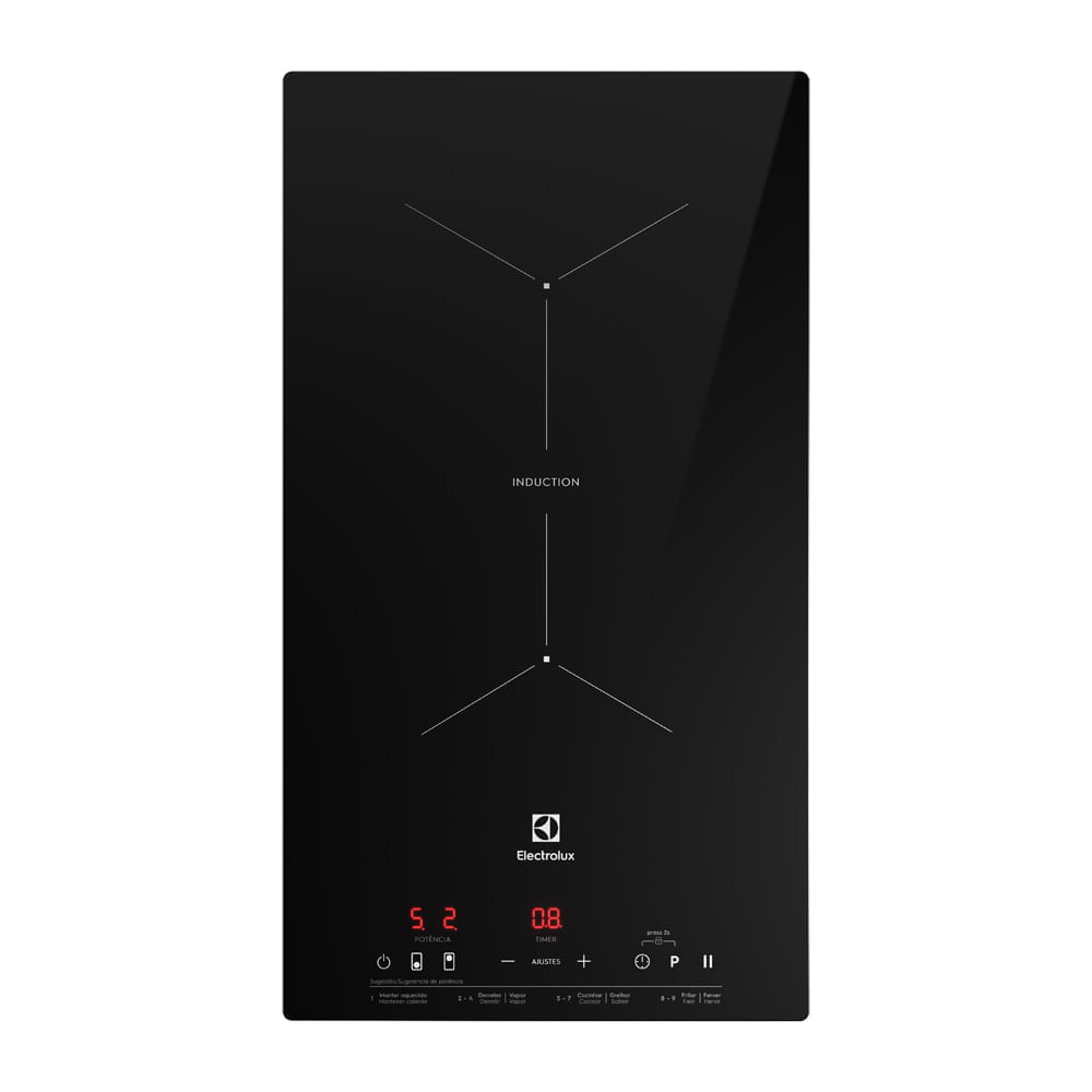 Cooktop 2 Bocas de Indução Electrolux Efficient 2 em 1 com Powerboost (IE3LP)