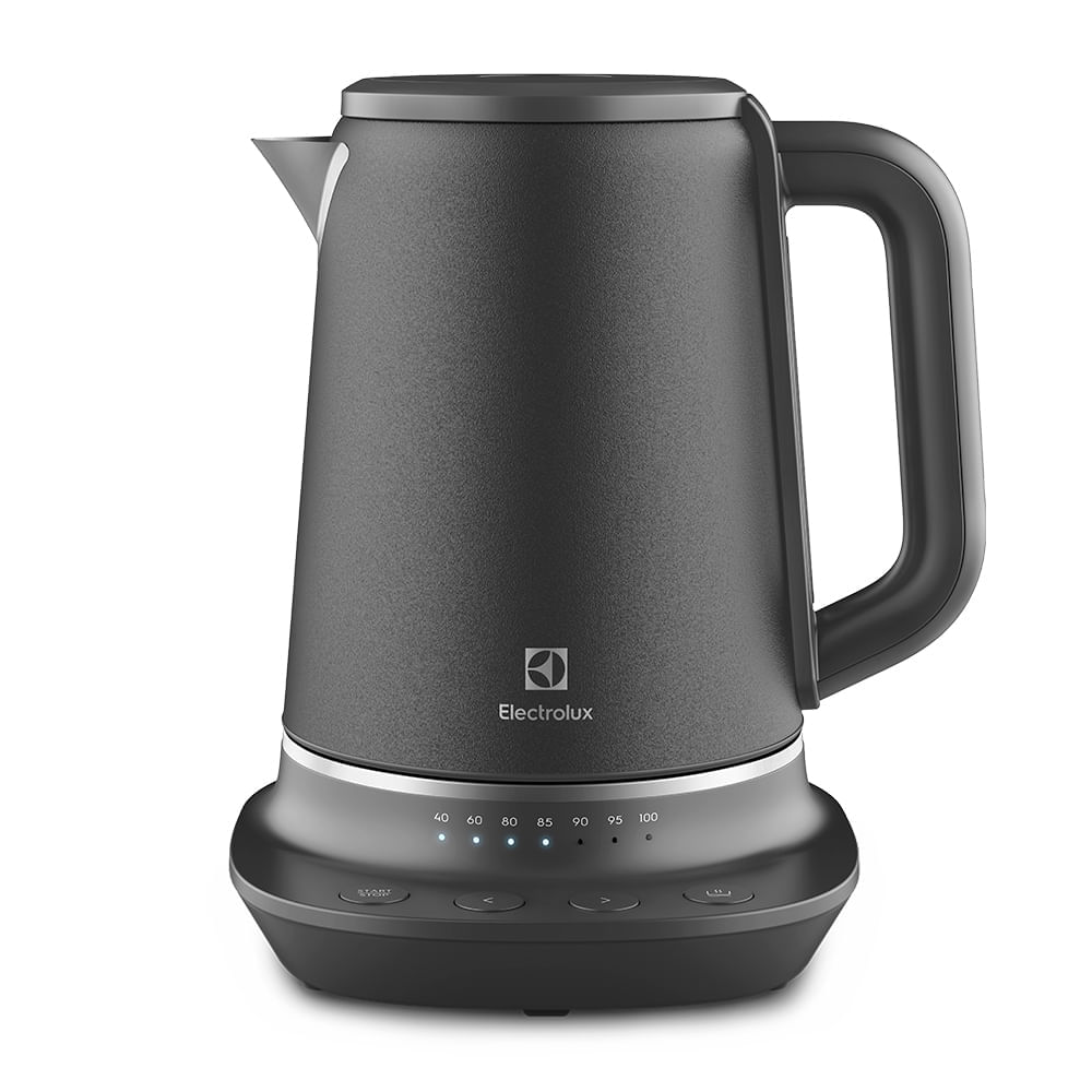 Chaleira Elétrica Electrolux 1,7L Inox Preta Expert com Tecnologia PerfectSense (EKP70) 127V