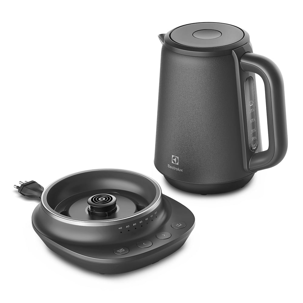 Chaleira Elétrica Electrolux 1,7L Inox Preta Expert com Tecnologia PerfectSense (EKP70) 127V