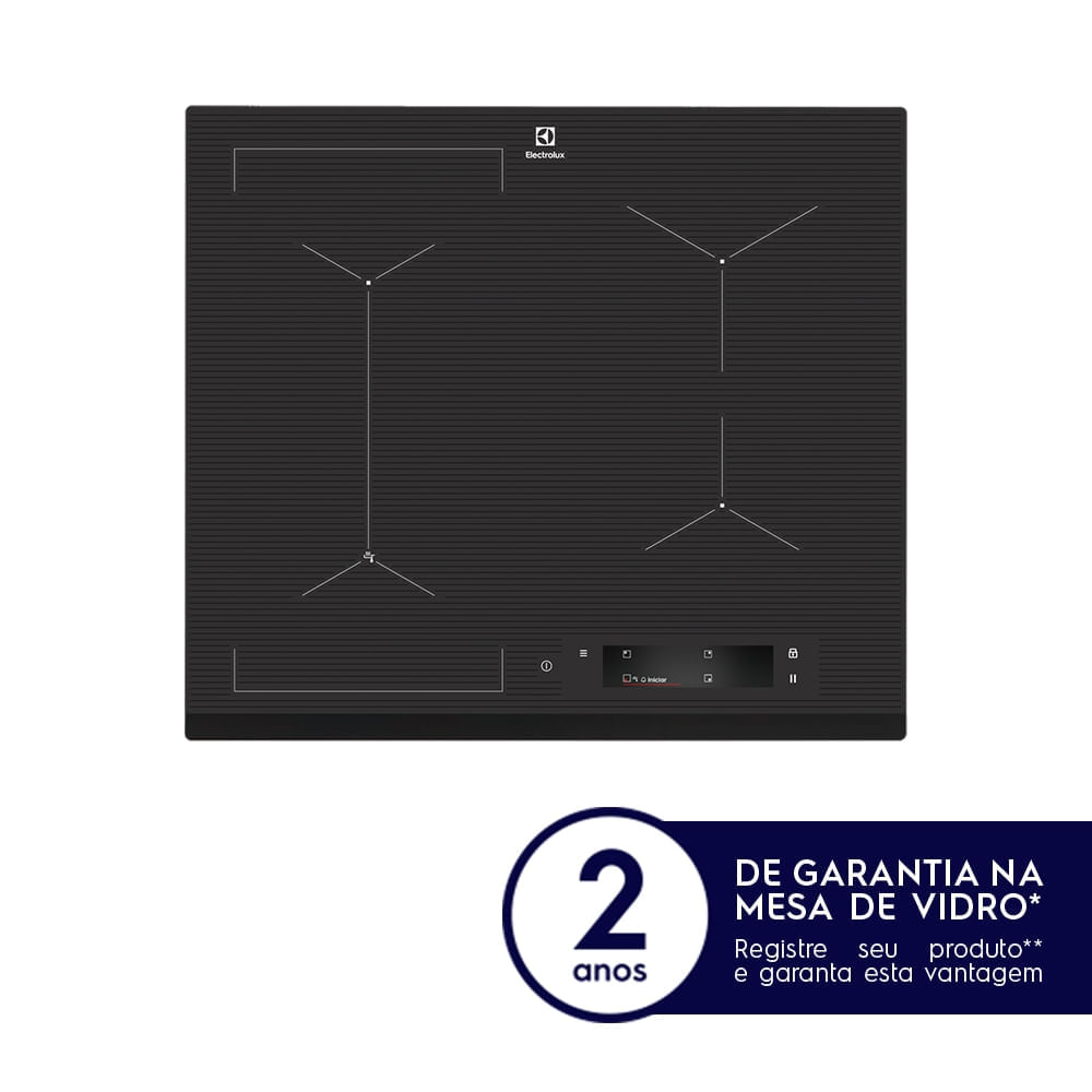 Cooktop 4 Bocas de Indução Electrolux Expert com Sense Fry e Timer (IE6SF) 220V