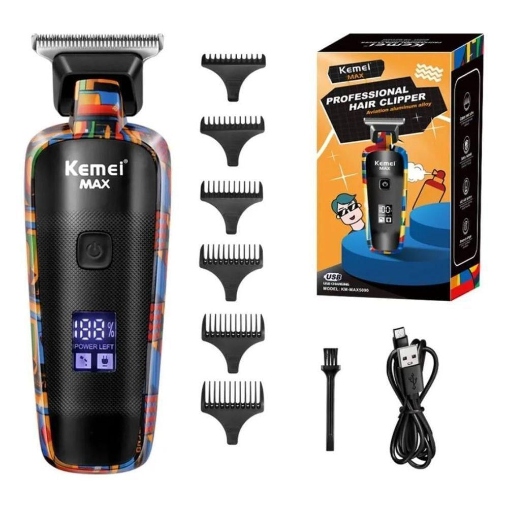 Aparador De Cabelo Kemei Max5090 Para Homens Barba  Máquina De Corte Barbeador Elétrico