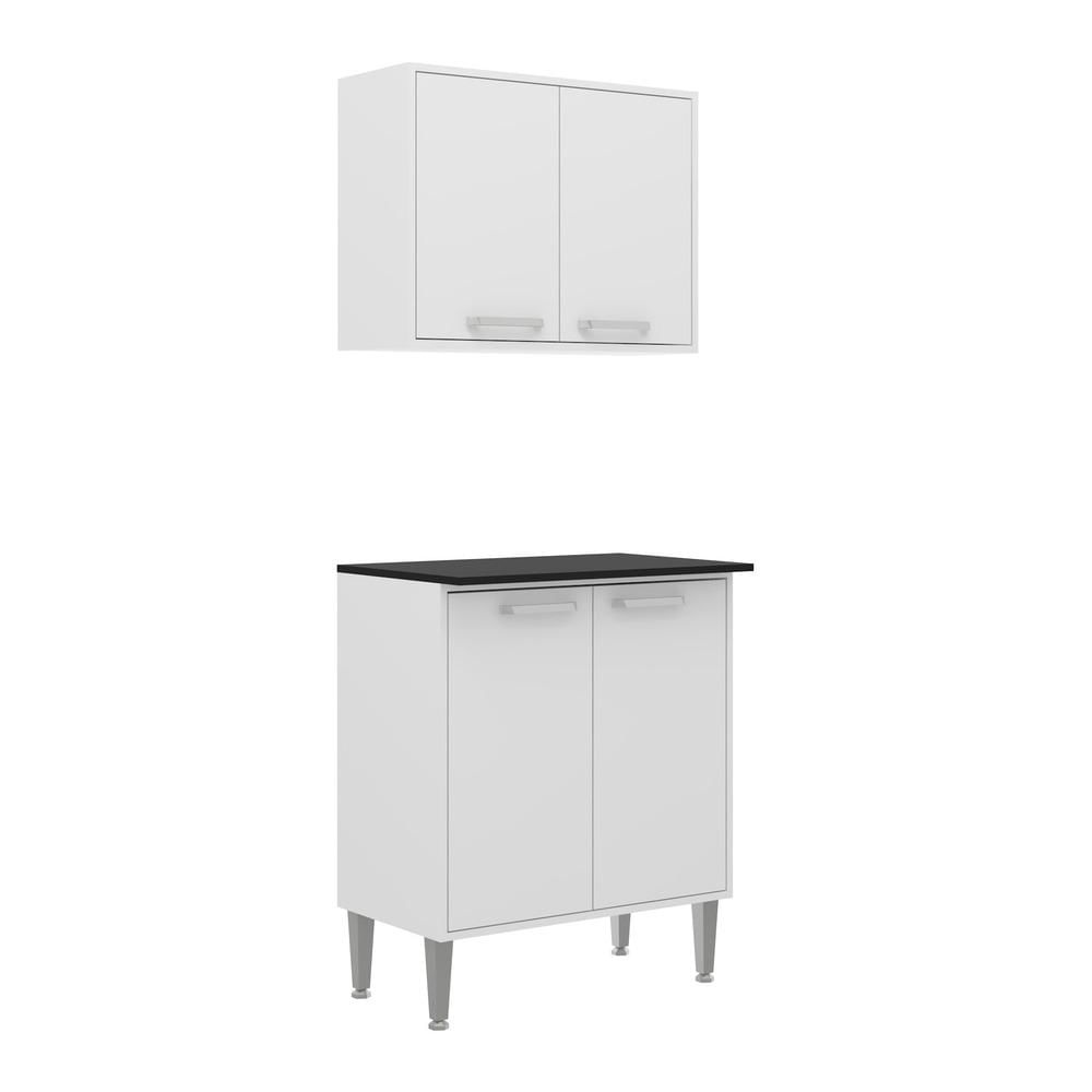 Armário de Cozinha com Balcão Multimóveis Xangai 2 Portas FG3053 Branco