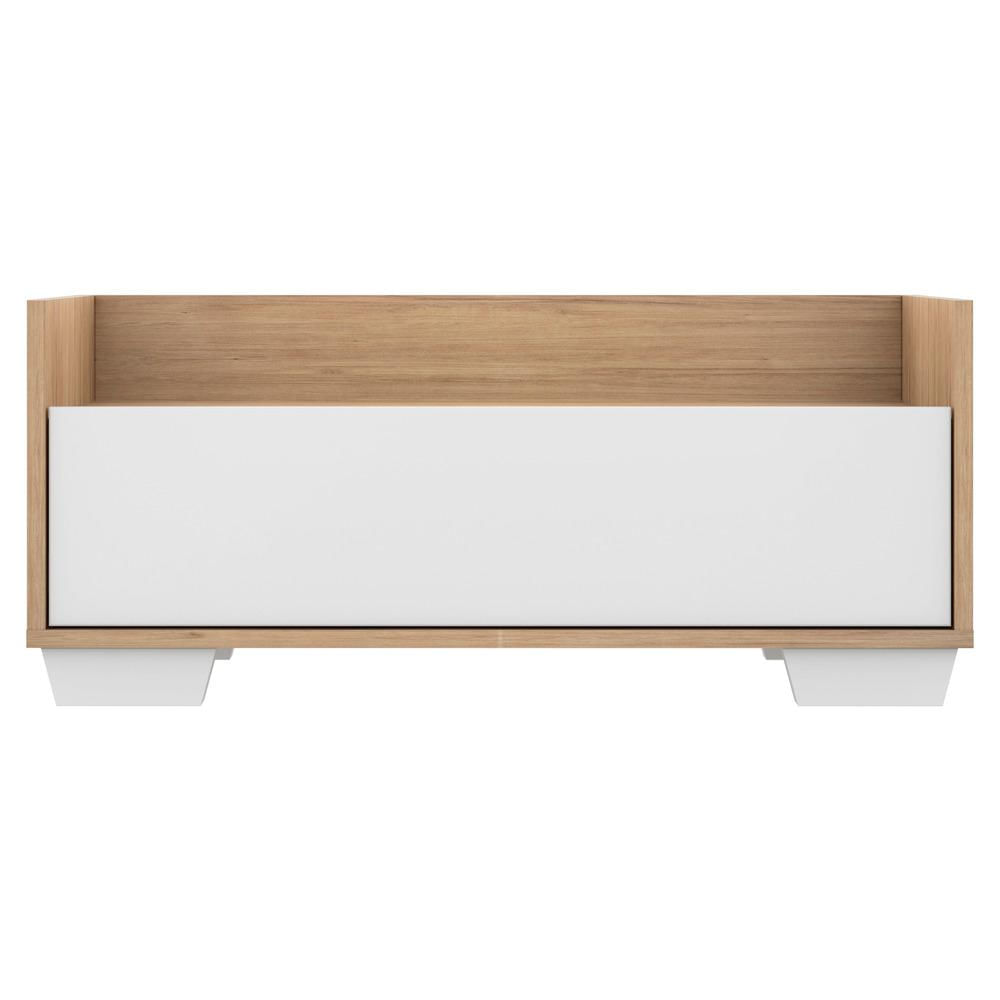 Gabinete Armário Banheiro 80 cm c/ Pés Quadrados Multimóveis Rustic/Branco