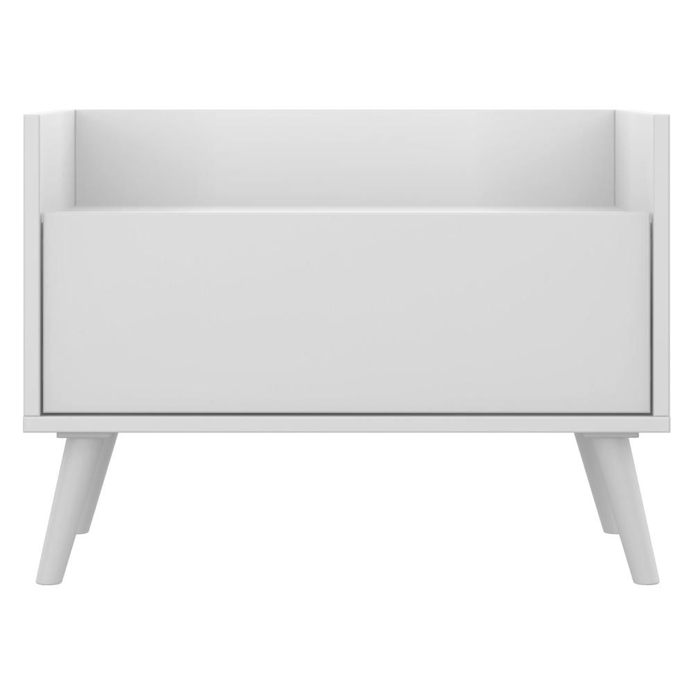 Mesa de Cabeceira 80cm Retrô Multimóveis V4000 Branco