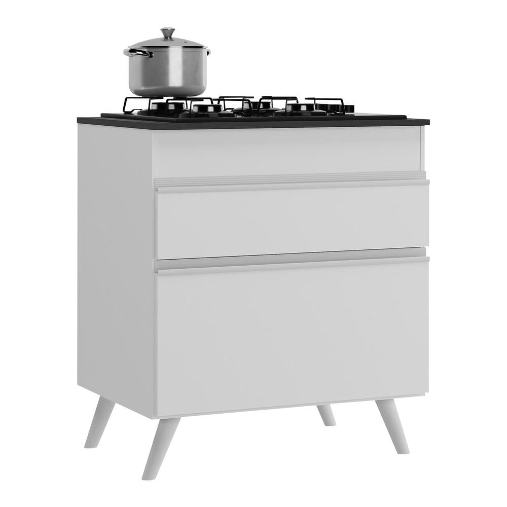 Balcão Cozinha para Cooktop 70 cm 1 Porta 1 Gaveta Veneza Multimóveis MP3706.891 Branco