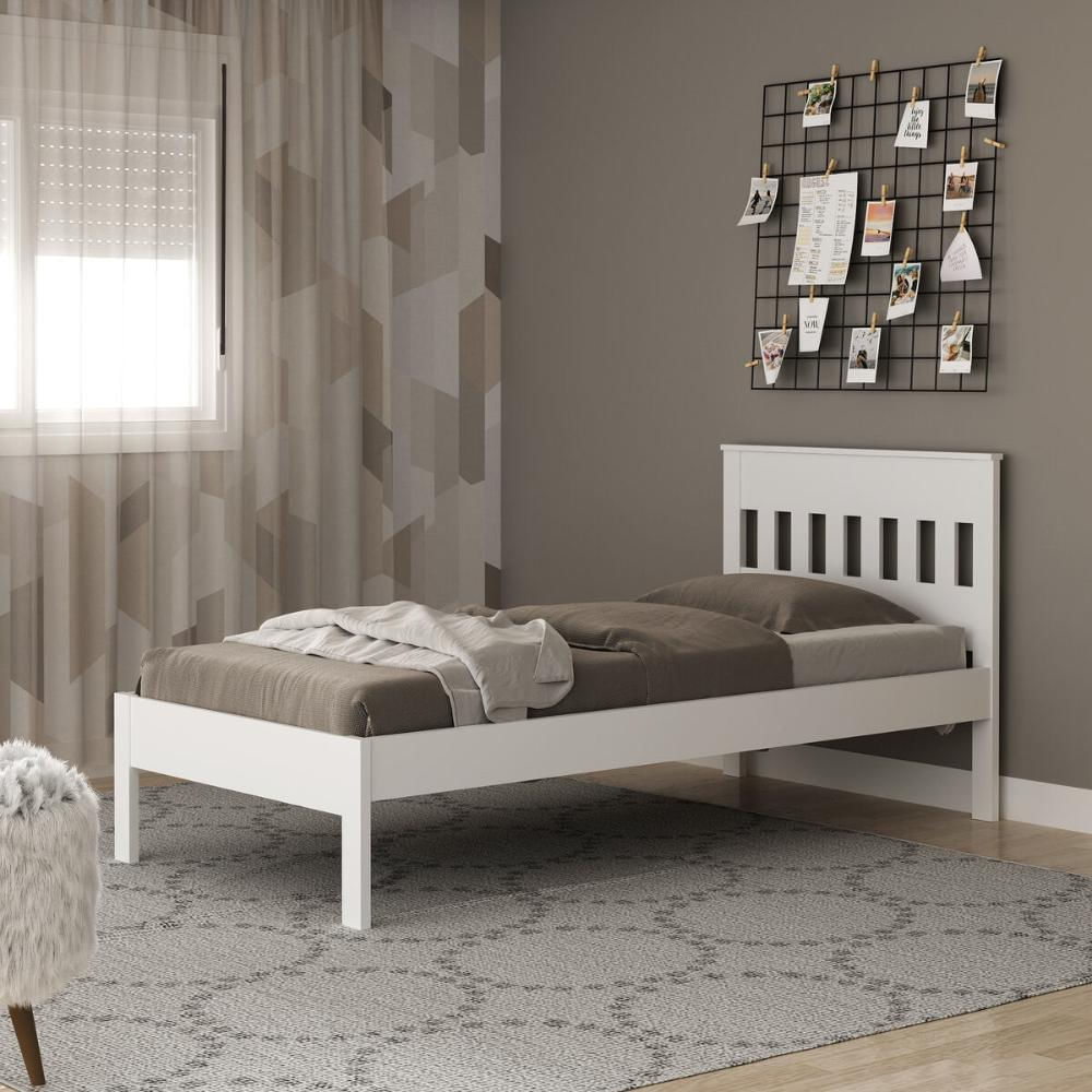 Cama de Solteiro para Colchão 88 x 188 cm Multimóveis VCR35010 Branco