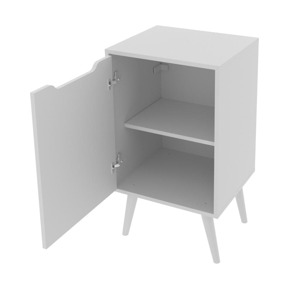 Gabinete Banheiro 45cm 1 Porta Retrô Multimóveis CR10120 Branco