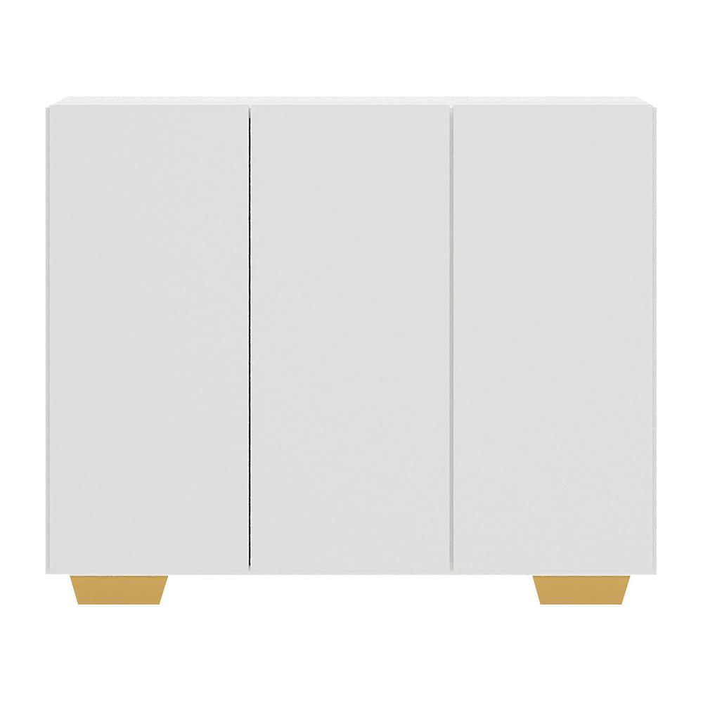 Gabinete Banheiro 3 Portas 90cm Multimóveis MP5031 Branco/Natural