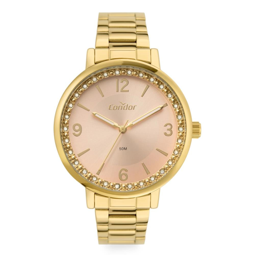 Relógio Condor Feminino Ref:Co2035naj/4j Casual Dourado