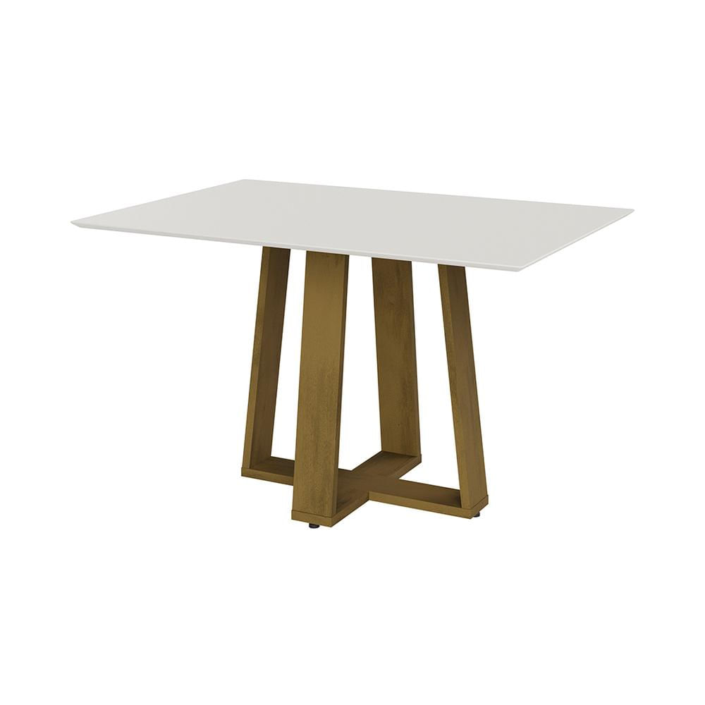 Mesa de Jantar 136cm Multimóveis CR50044 Carvalho/Off White