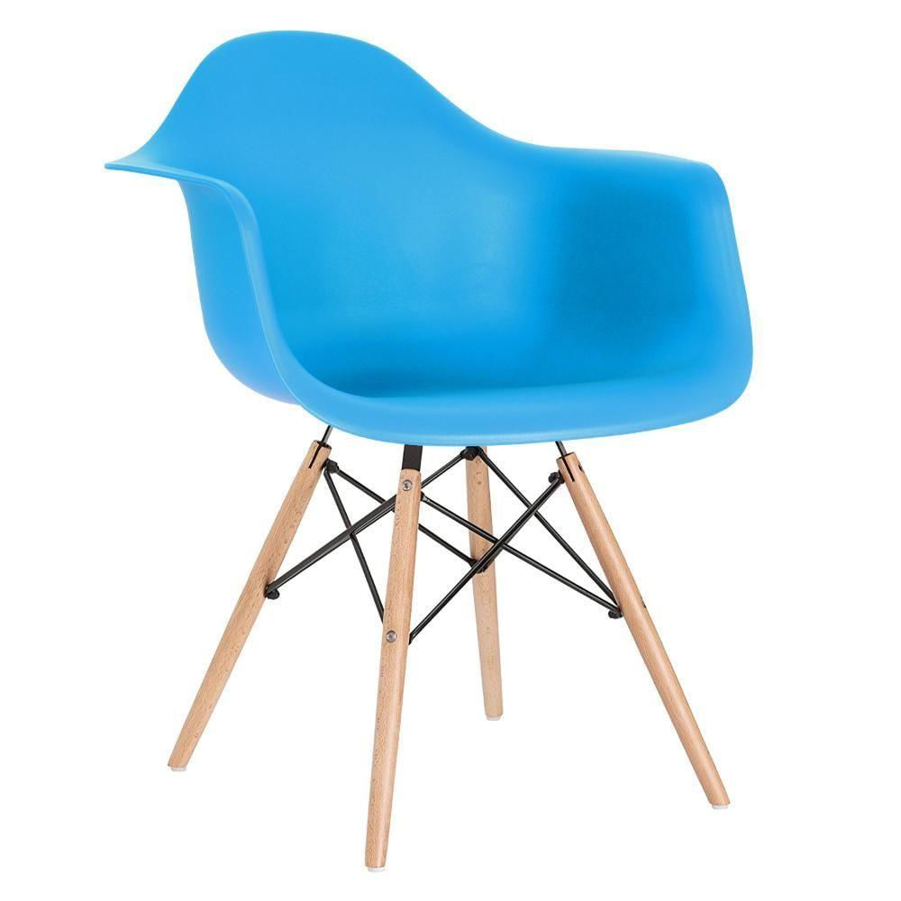 2 Cadeiras Charles Eames Eiffel Daw Clara Azul Céu