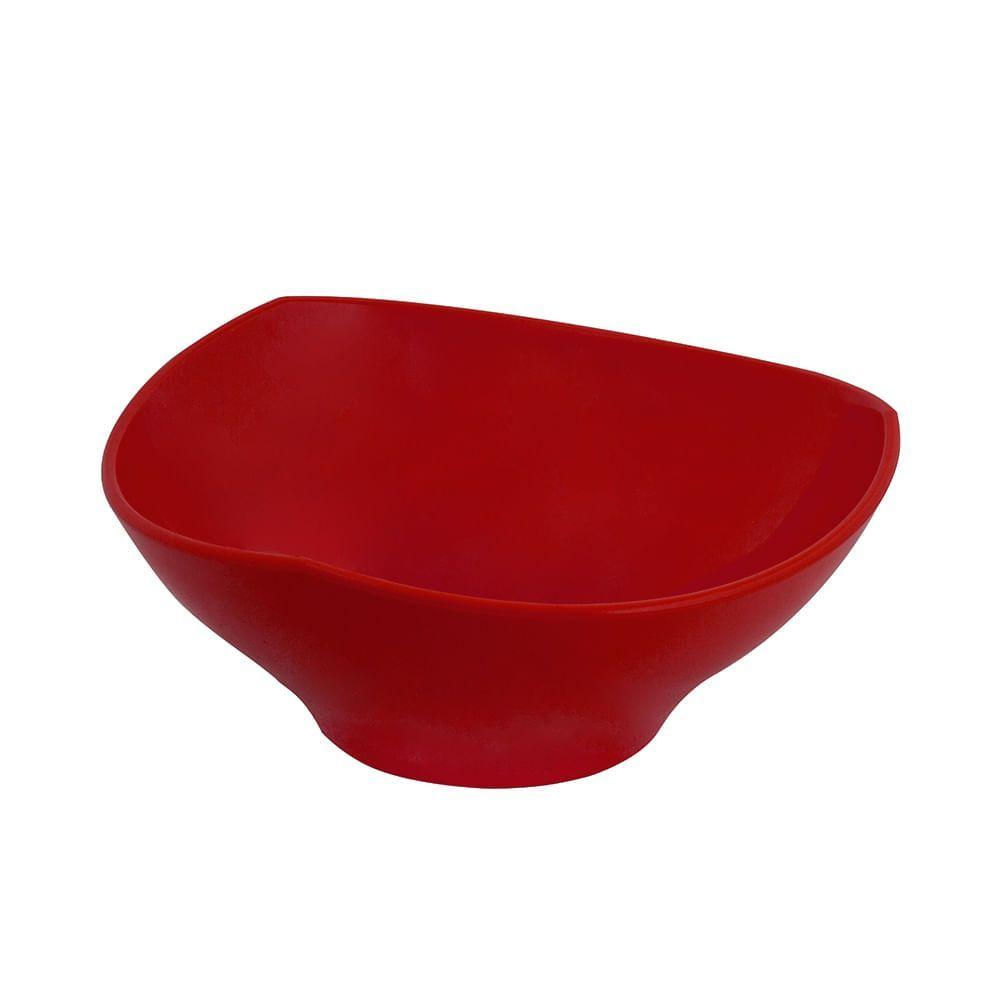 Bowl Flowers 1,5l Vermelho Em Policarbonato Linha Profissional Cook Vem