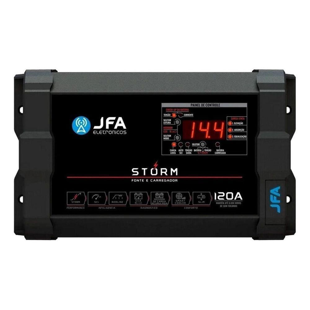 Fonte E Carregador De Bateria Jfa 120a Storm Plus Bivolt