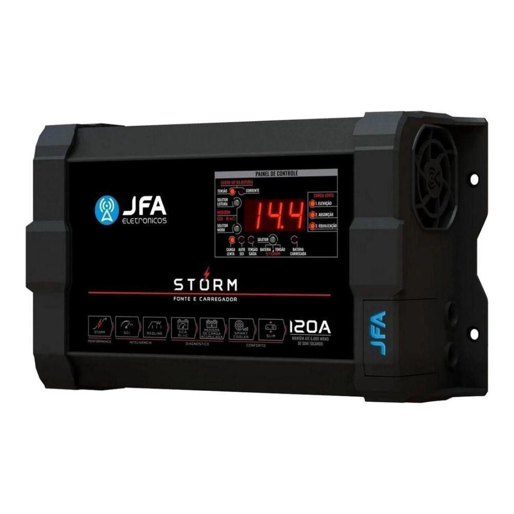 Fonte E Carregador De Bateria Jfa 120a Storm Plus Bivolt