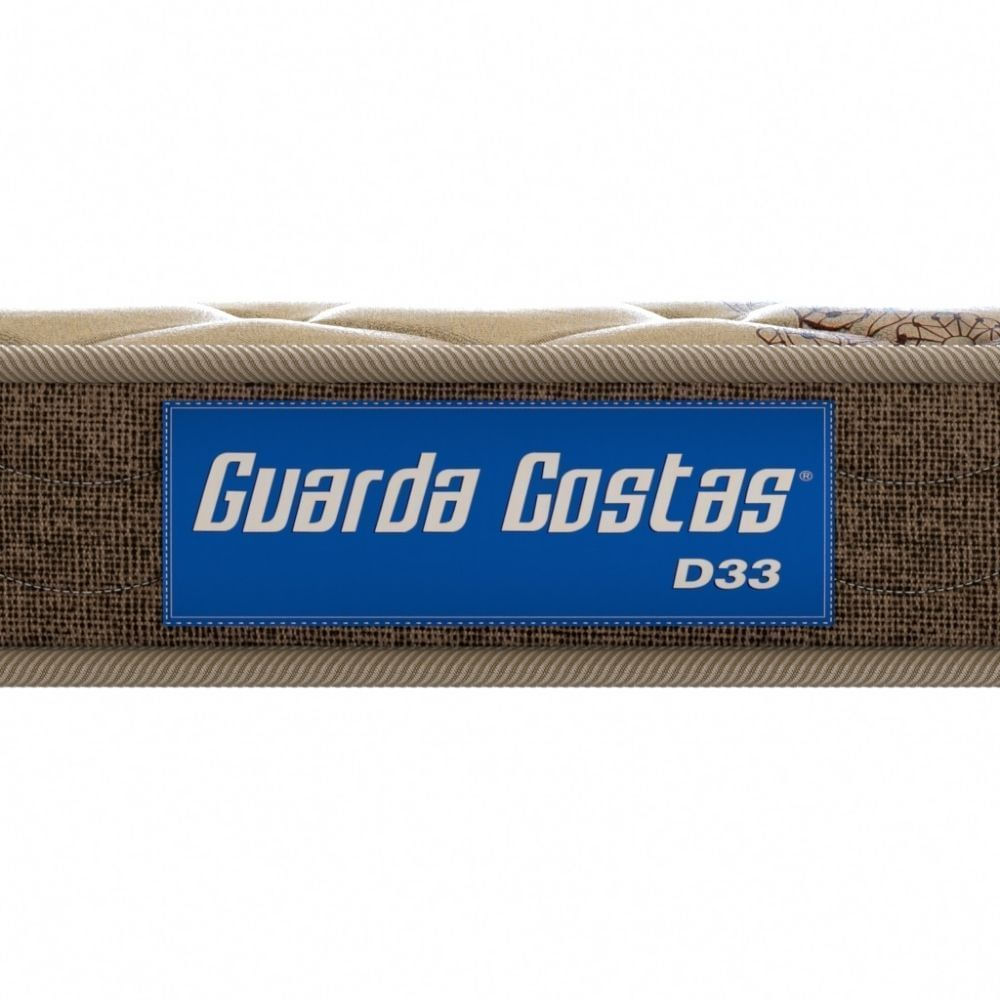 Colchão Solteiro Espuma D33 Guarda Costas Probel 14cm Bege/Marrom (88x188x14cm)