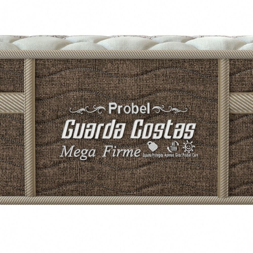 Colchão Casal Espuma AD Mega Firme Probel 22cm Bege/Marrom (138x188x22cm)