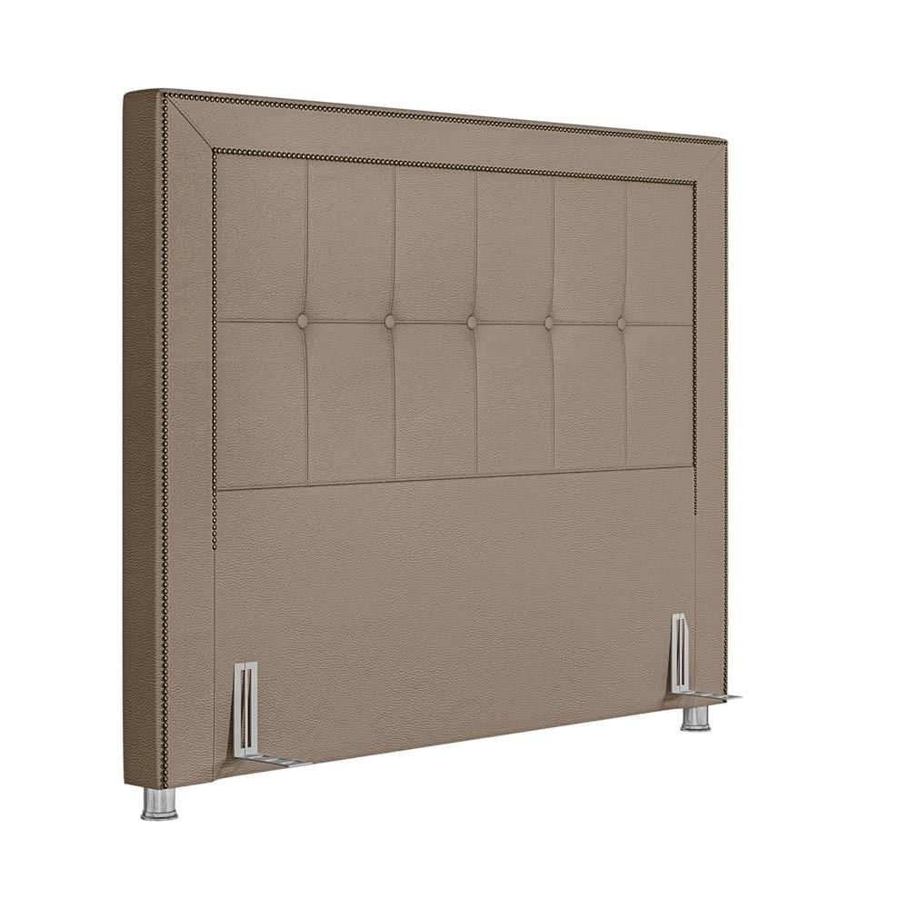 Cabeceira Cama Box Casal King 195cm Paolla P02 Sintético Bege - Mpozenato