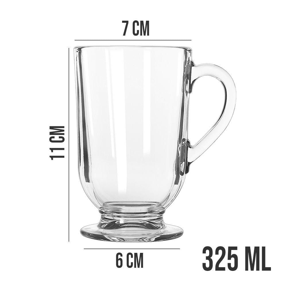 Jogo 12 Canecas De Cappuccino Vidro Berlim Taça Café Transparente 325ml Em Casa Tem