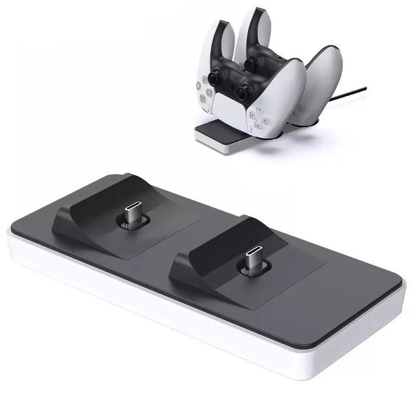 Base Carregadora Duplo de Mesa Para Controle Ps5 - Charging Dock Station