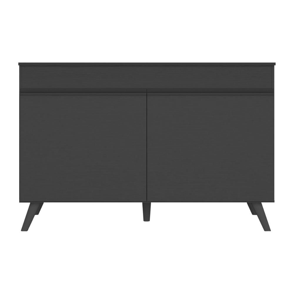 Balcão Cozinha Gabinete Pia 120 cm 2 Portas Veneza Multimóveis MP3738 Preto/Preto