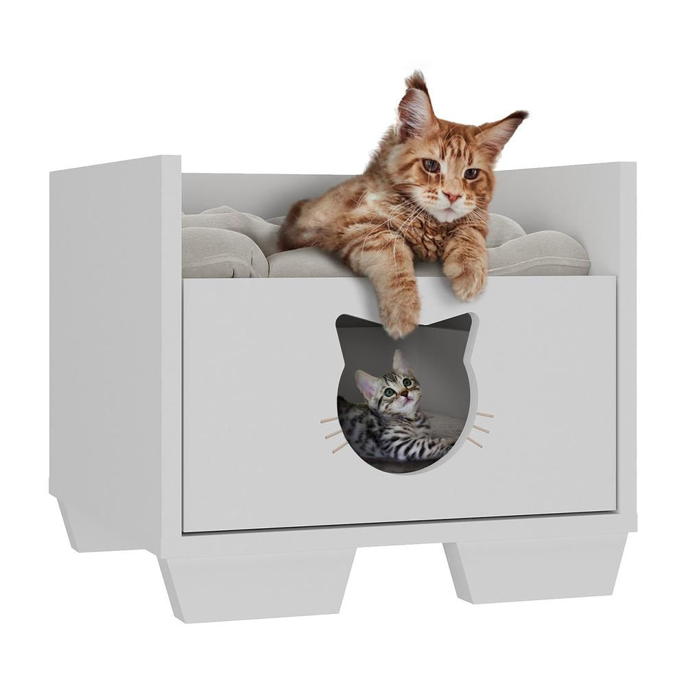 Cama Pet para Gato com 1 Gaveta Multimóveis MP4127 Branco