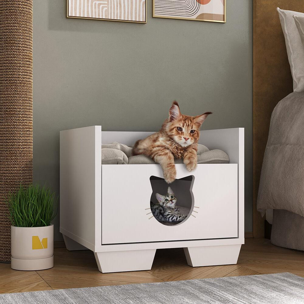 Cama Pet para Gato com 1 Gaveta Multimóveis MP4127 Branco