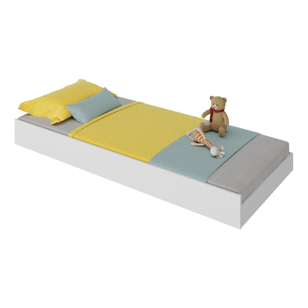 Cama Auxiliar para Colchão 78x188cm Cocadinha Multimóveis BB354 Branco