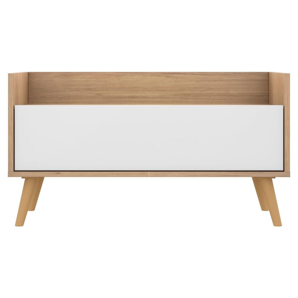 Gabinete Armário Banheiro 80 cm c/ Pés Retrô Multimóveis Rustic/Branco/Natural