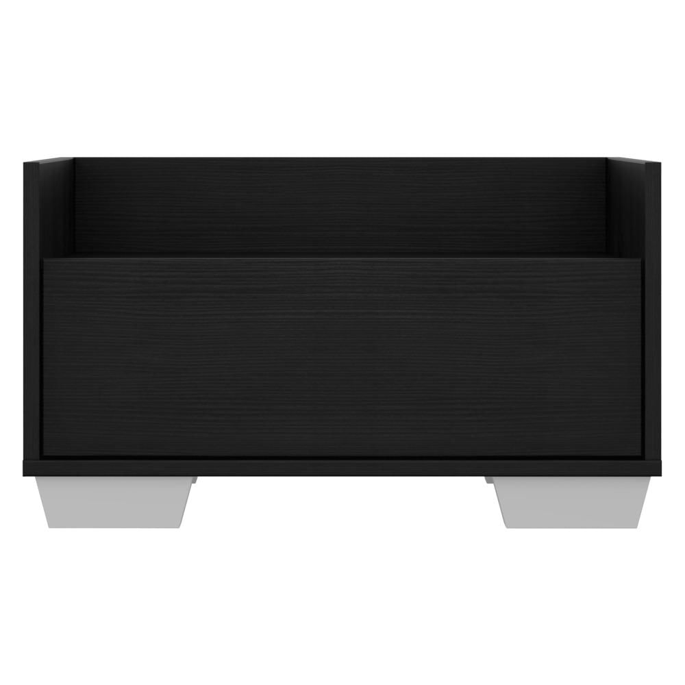 Gabinete Armário Banheiro 80 cm c/ Pés Quadrados Multimóveis Preto/Branco