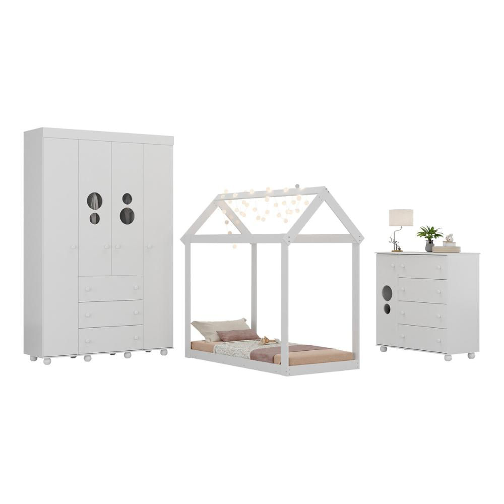 Quarto Infantil com Cama Montessoriana Pimpolho Multimóveis MX4269