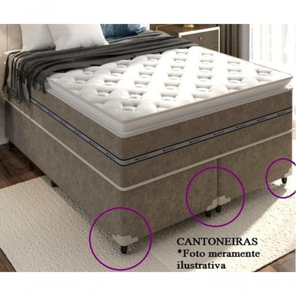 8 Cantoneiras Maleáveis Para Cama Box Ou Baú Cor Branca