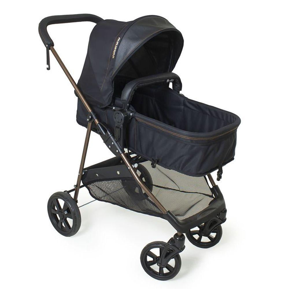 Travel System Galzerano Napoli Com Base Para Carro Trio Preto Com Cobre