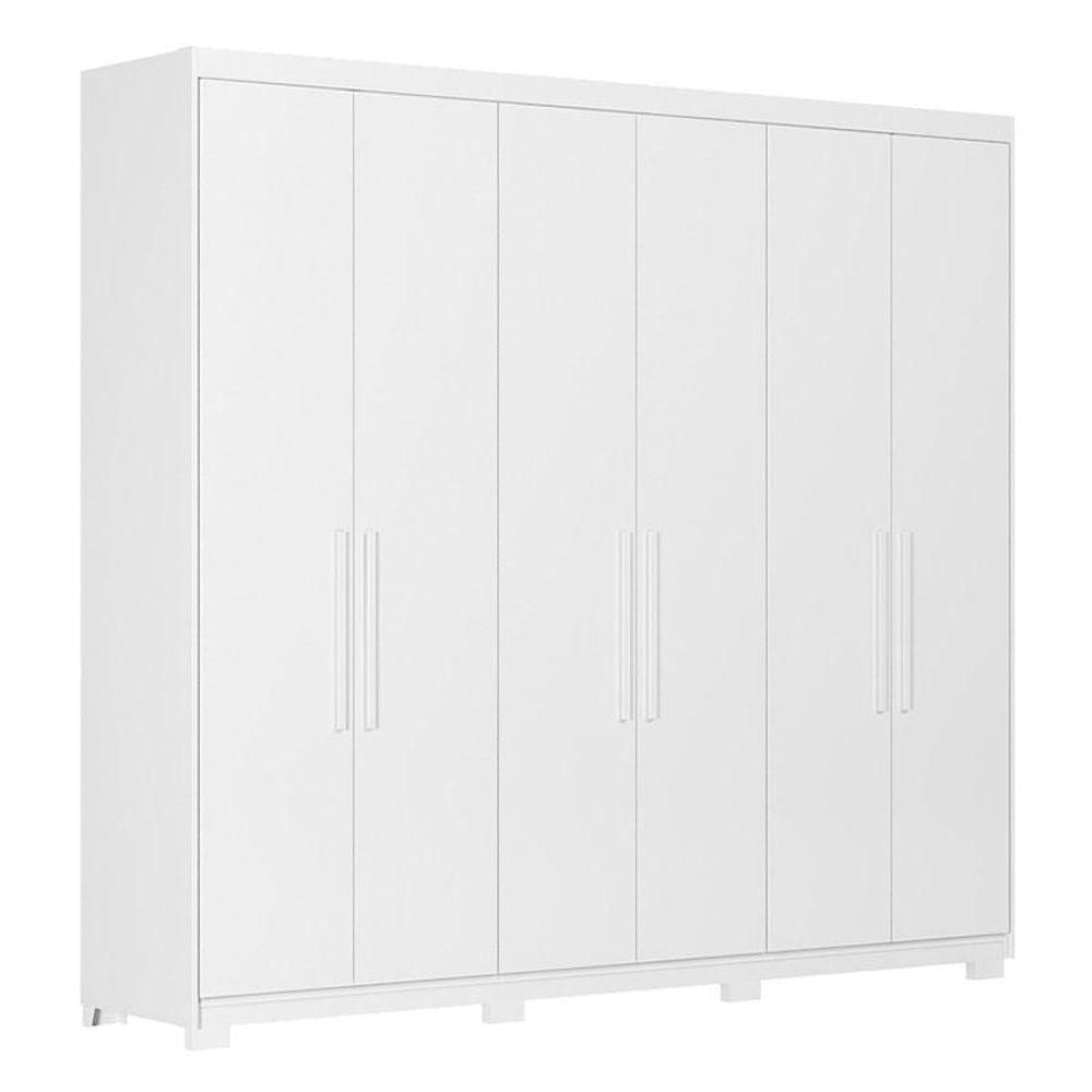 Guarda Roupa Casal Venice 62480pe Branco Brilho Com Pés - Demóbile
