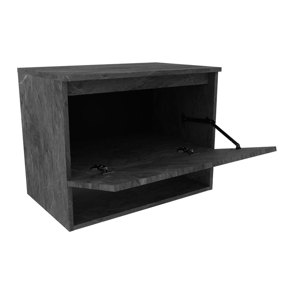 Gabinete Banheiro 1 Porta 60cm Suspenso Multimóveis CR10086 Mármore Lunar