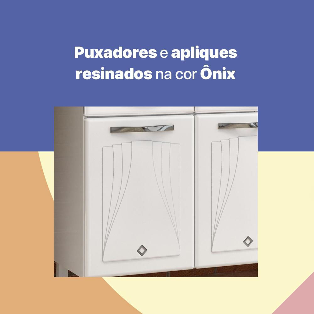 Armário de Cozinha de Aço Kit Triplo 120cm Clara Multimóveis CR6150 Branco