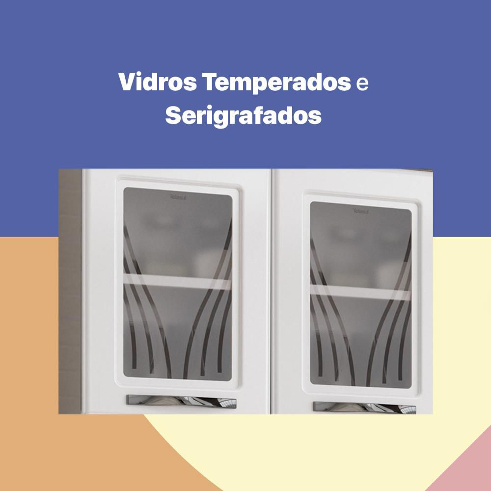 Armário de Cozinha de Aço Kit Triplo 120cm Clara Multimóveis CR6150 Branco