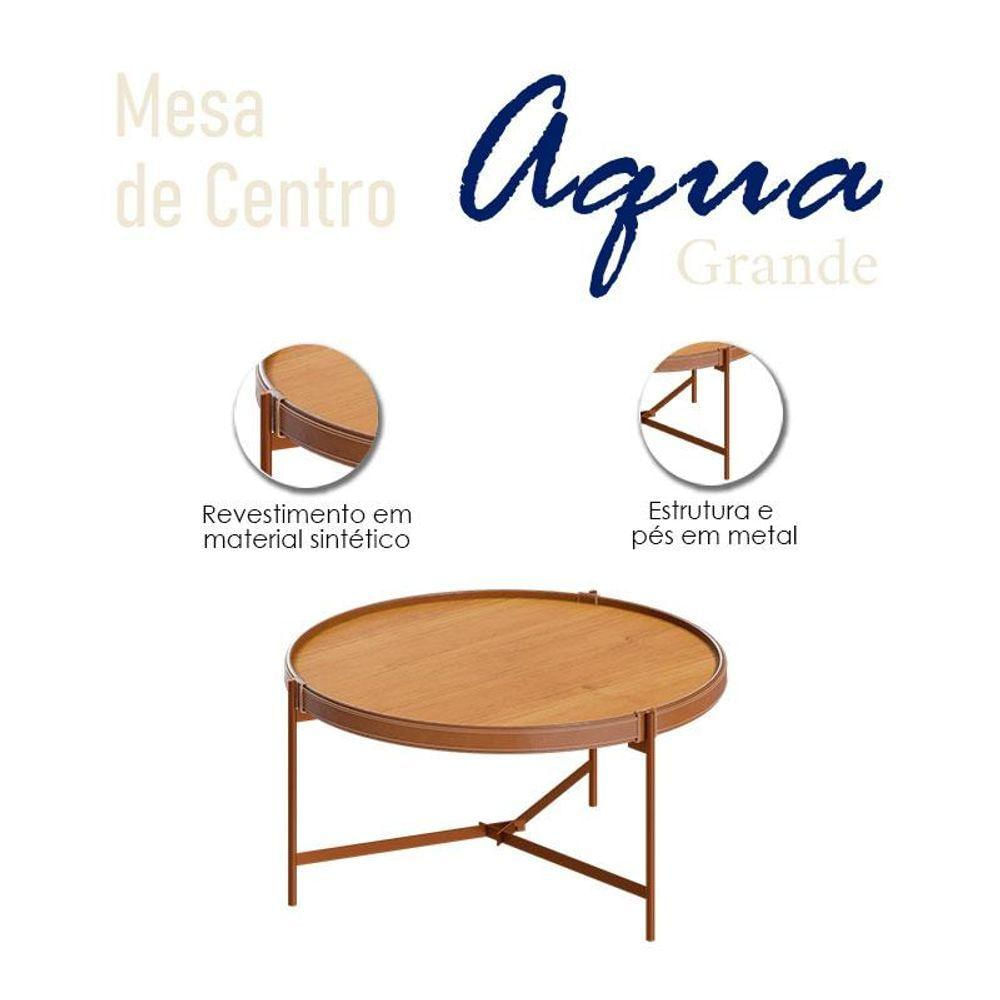 Mesa De Centro Ambiente Aqua Grande Nature Cobre - Imcal