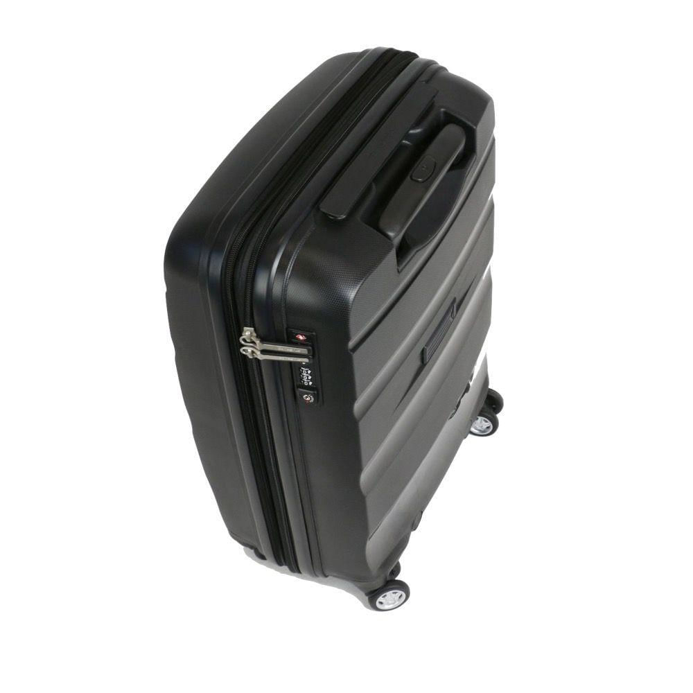 Mala De Viagem Media Expansível Em Polipropileno Samsonite Spin Air Cadeado Tsa Preta M