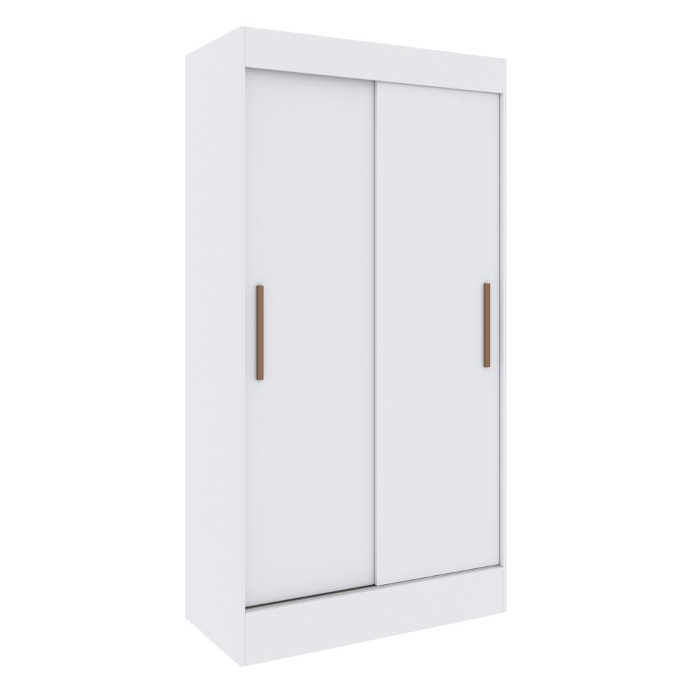 Guarda-Roupa 2 Portas Correr 2 Gavetas Milano Multimóveis VCR4143 Branco