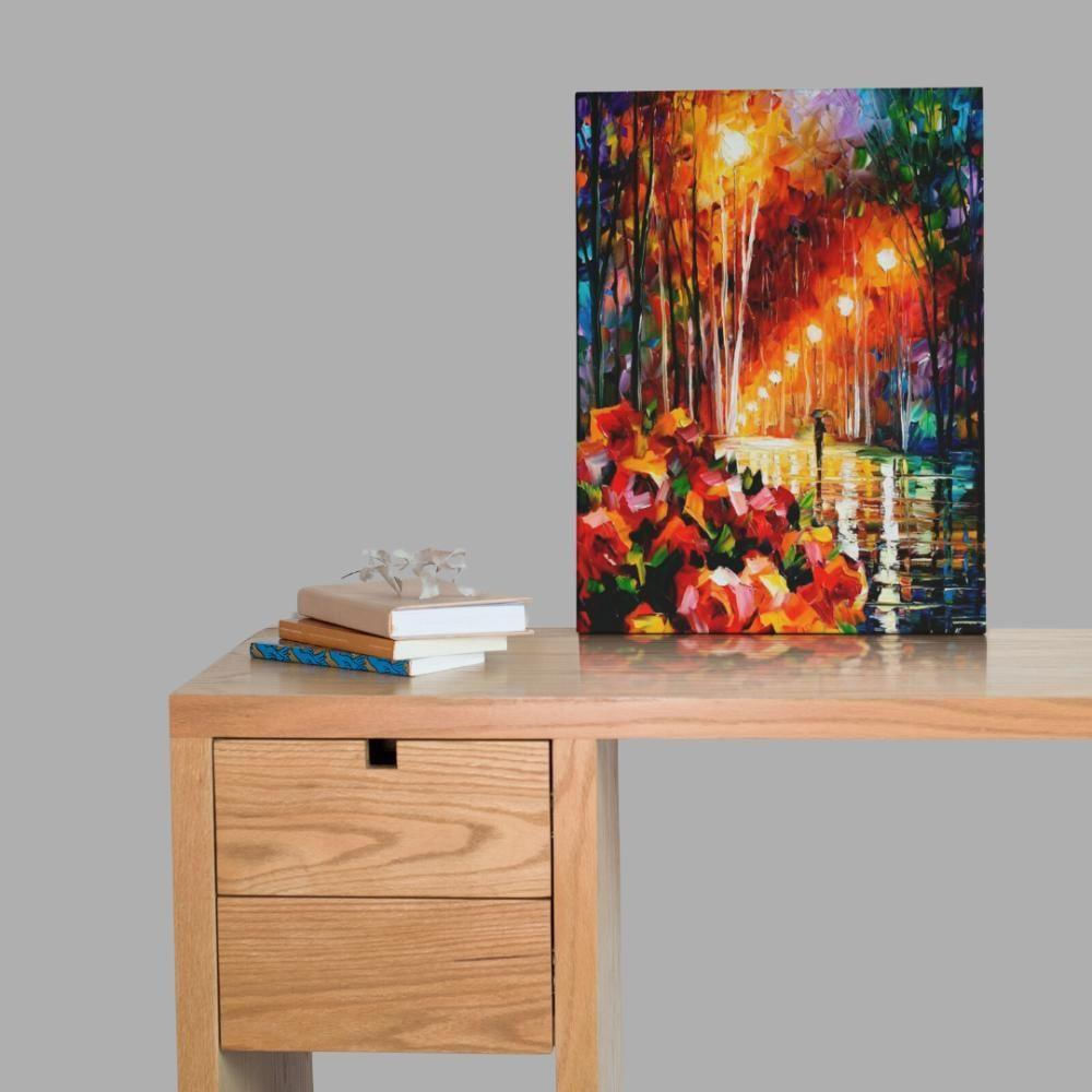 Quadro Decorativo Abstrato - Flores Em Paris - 30x45cm